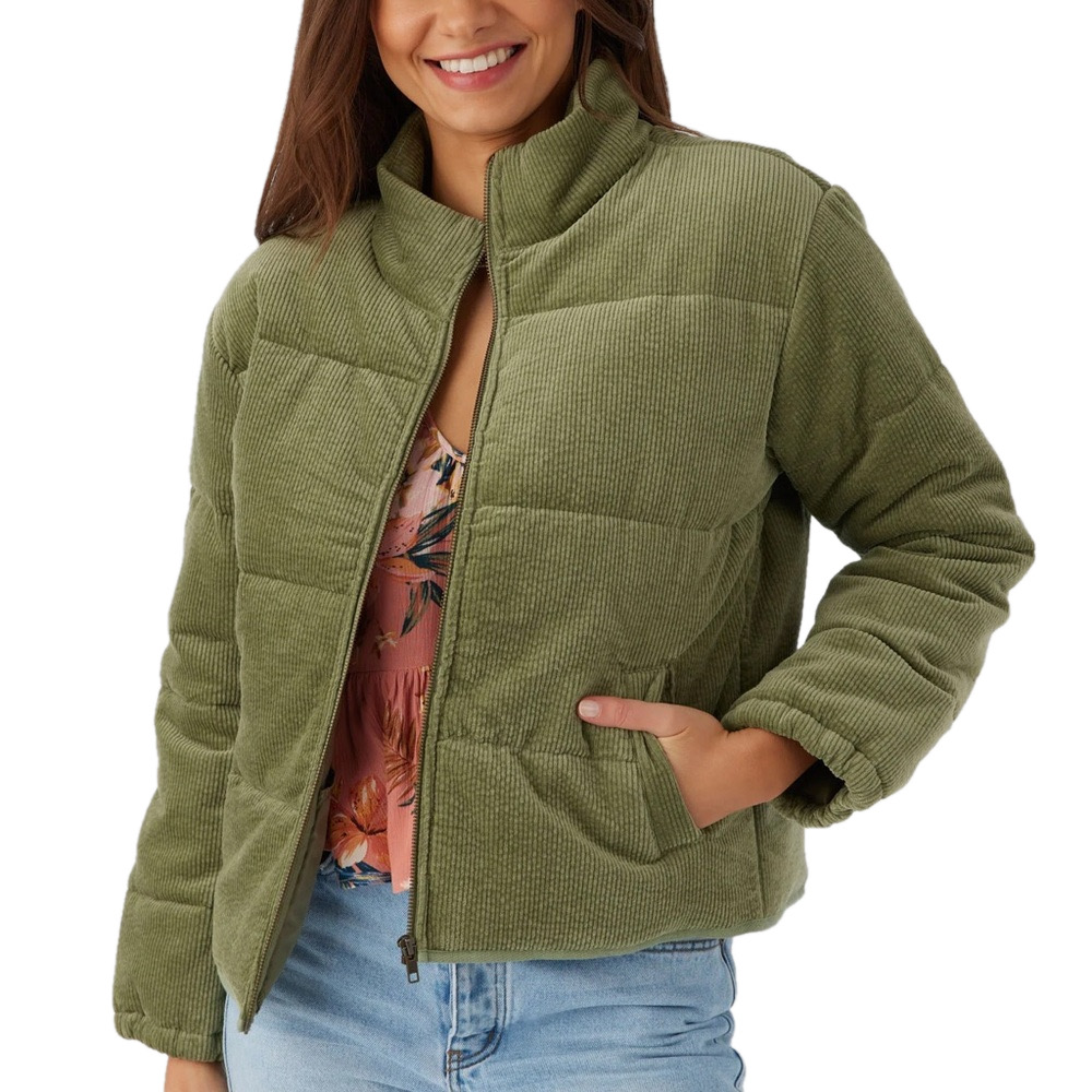 G by GIULIANA Women’s Size extra small olive corduroy double zipper puffer coat
